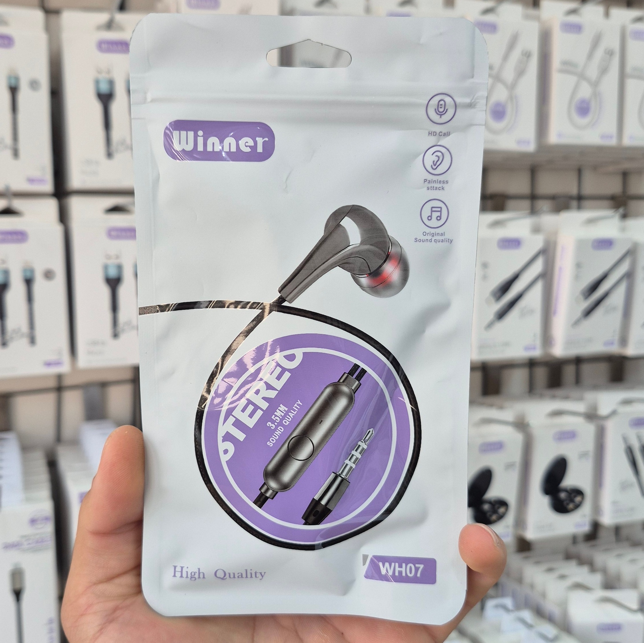 هندزفری سیمی وینر WH07 مدل تو گوشی 3.5mm